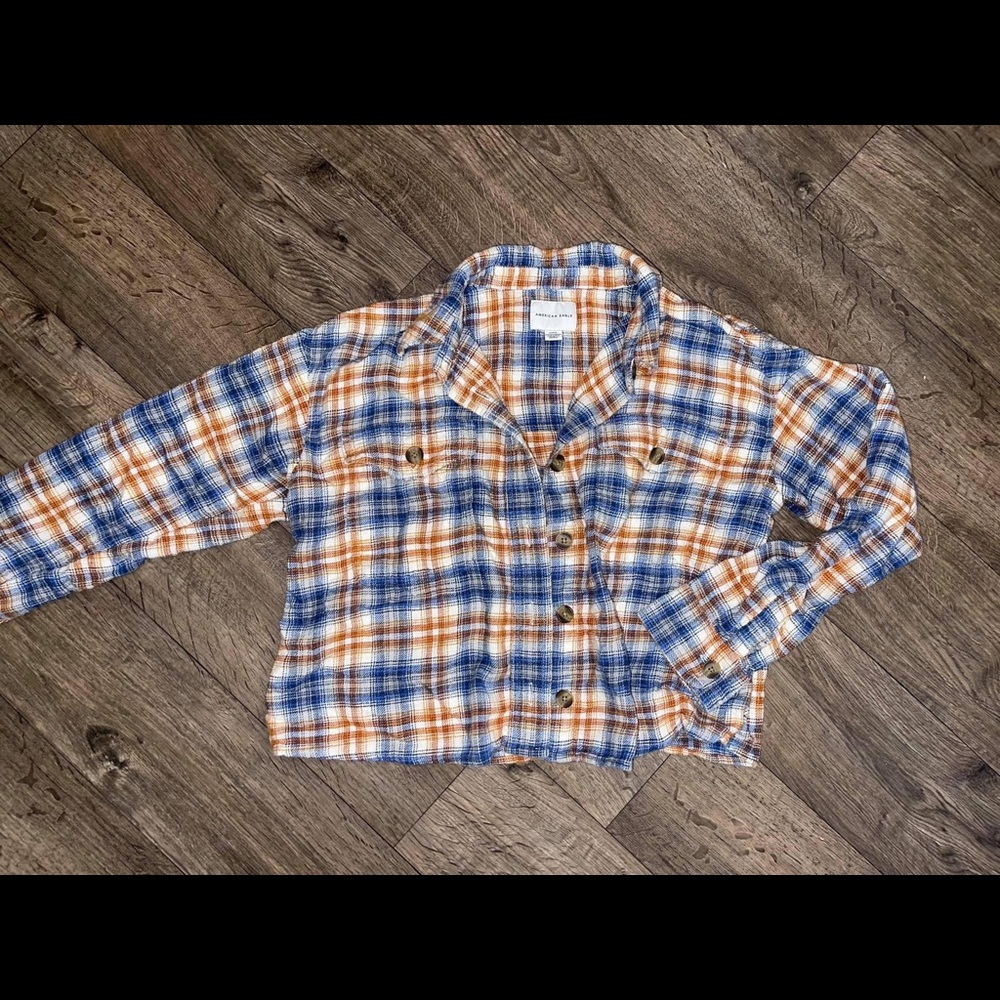 American eagle crop flannel